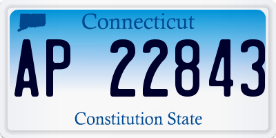 CT license plate AP22843