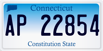 CT license plate AP22854