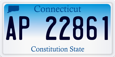 CT license plate AP22861