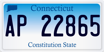 CT license plate AP22865