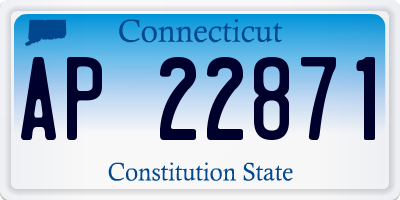CT license plate AP22871