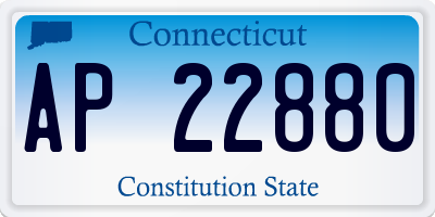 CT license plate AP22880