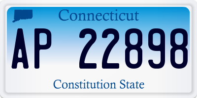 CT license plate AP22898