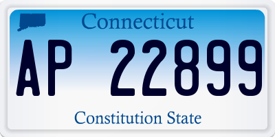 CT license plate AP22899