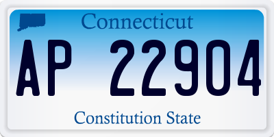 CT license plate AP22904