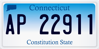 CT license plate AP22911