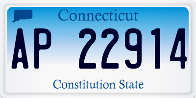 CT license plate AP22914