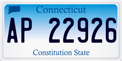 CT license plate AP22926