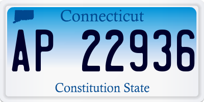CT license plate AP22936