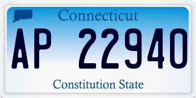 CT license plate AP22940