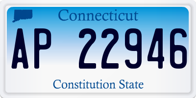 CT license plate AP22946