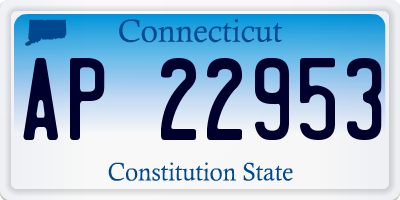 CT license plate AP22953