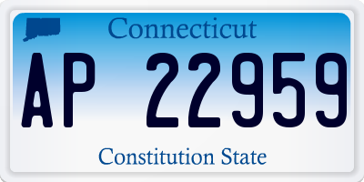 CT license plate AP22959