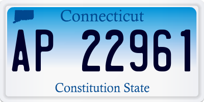 CT license plate AP22961