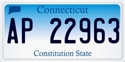 CT license plate AP22963