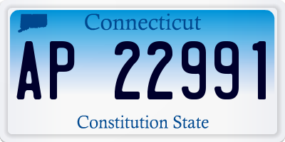 CT license plate AP22991