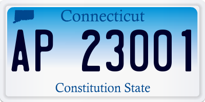 CT license plate AP23001