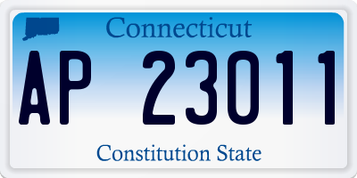 CT license plate AP23011