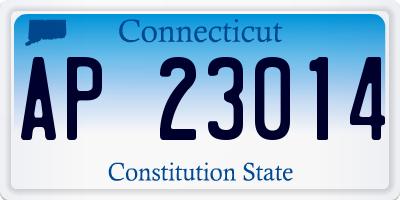 CT license plate AP23014