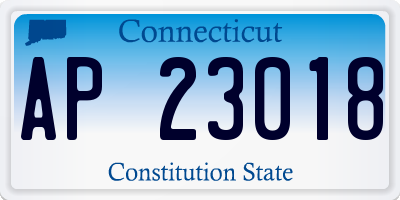CT license plate AP23018