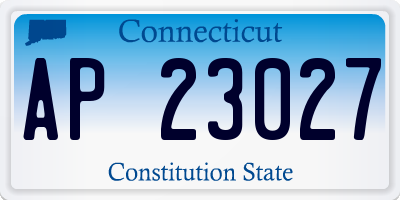 CT license plate AP23027