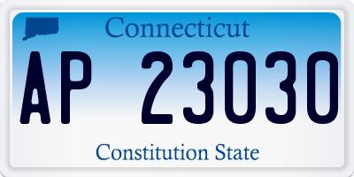 CT license plate AP23030