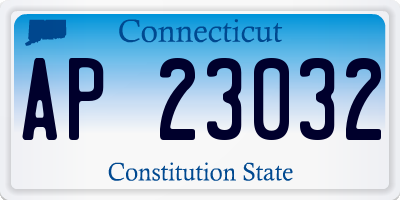 CT license plate AP23032