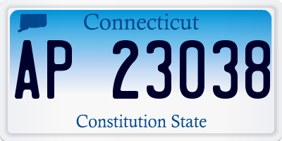 CT license plate AP23038