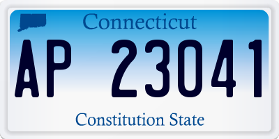 CT license plate AP23041