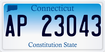 CT license plate AP23043