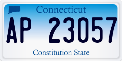 CT license plate AP23057