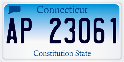 CT license plate AP23061