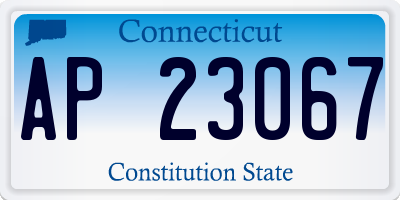 CT license plate AP23067