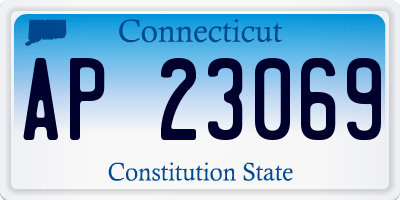 CT license plate AP23069