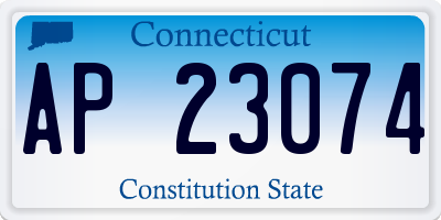 CT license plate AP23074