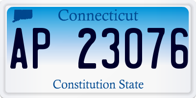 CT license plate AP23076