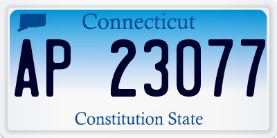 CT license plate AP23077