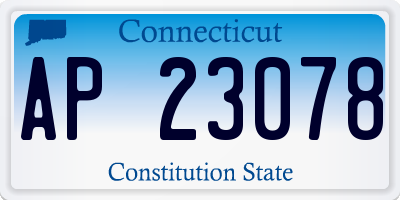 CT license plate AP23078