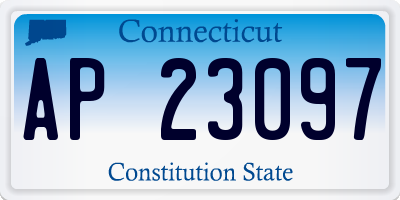 CT license plate AP23097