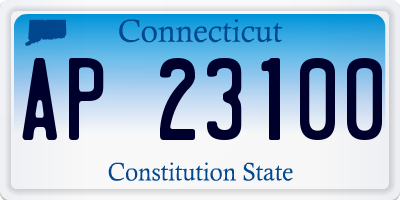 CT license plate AP23100