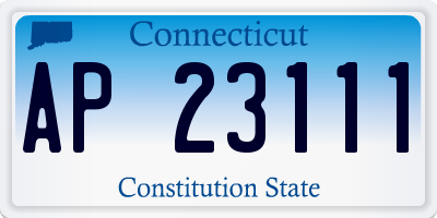 CT license plate AP23111