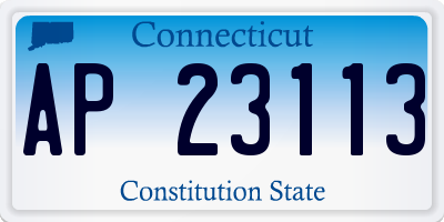 CT license plate AP23113