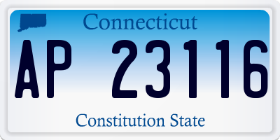 CT license plate AP23116