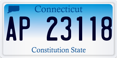 CT license plate AP23118