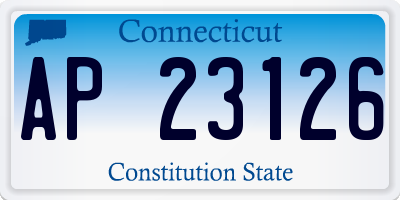 CT license plate AP23126