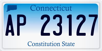 CT license plate AP23127