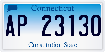 CT license plate AP23130