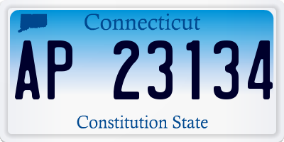 CT license plate AP23134