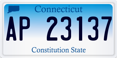 CT license plate AP23137