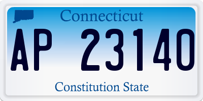CT license plate AP23140